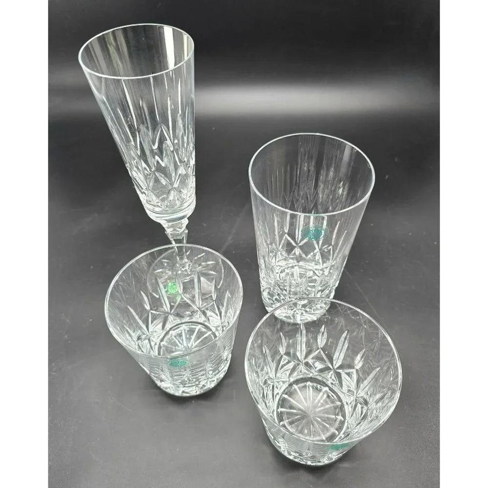 Galway Irish Crystal Assorted Glassware Set Of 4 Champagne High Low Ball DH1372